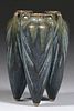 Denbac Pottery -French Crystalline Triple Vase c1910
