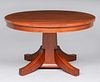 Lifetime Furniture Co #550 1/2 Marquetry Inlay Border Dining Table c1915
