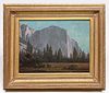 Thomas Hill "El Capitan Yosemite Valley" Painting c1870s