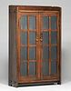 Early Gustav Stickley Miter-Mullion Two-Door Bookcase c1902
