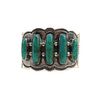 Wallace Yazzie, Jr. - Navajo - Royston Turquoise and Silver Bracelet c. 1980s, size 7 (J15738-030)