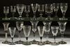 ASSORTED FREE-BLOWN GLASS WINES, LOT OF 18