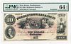 1850s $10 Borderntown Banking Co. Bank Note PMG Ch. UNC 64