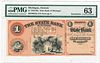 1859-60s $1 State Bank of Michigan Bank Note PMG Ch. UNC63