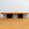 Leon Rosen for the Pace Collection Burled Elm Wall Mounted Five Drawer Console