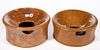NEW MARKET, SHENANDOAH VALLEY OF VIRGINIA EARTHENWARE / REDWARE SPITTOONS, LOT OF TWO