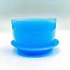 Vintage Blue Opaline Glass Bowl and Saucer