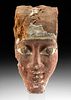 Egyptian Polychrome Wood Mummy Mask
