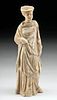 Greek Tanagra Pottery Votive Figure of a Female, TL'd