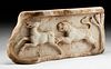 Roman Sarcophagus Panel Fragment - Lion and Deer