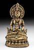 19th C. Tibetan Brass Amitabha Buddha