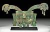 Superb Sican Lambayeque Copper Funerary Mask w/ Wings