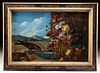 18th C. Italian Natura Morta Painting in Painted Frame