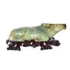 Chinese Carved Jade Reclining Ox Figurine