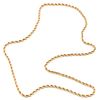 14K Gold Rope Chain Necklace, 36" L
