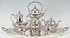 Gorham 7 pc  Silver Tea Set with Sterling Tray, 393 oz.