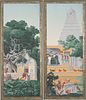 Pr. Framed Zuber Wallpaper Panels, Hindustan Pattern