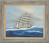 Earl E. Collins O/C Marine Ship Painting, Lightning