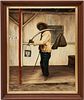 Rhode Island 1902 O/C Genre Scene of African American Worker, Signed McWillard or Willard 