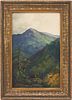 Charles Krutch Watercolor, Smoky Mountain East TN Landscape Painting