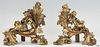 Pr. French Gilt Bronze Figural Chenets