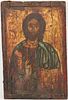 Large Russian Tempura Icon, Christ Pantocrator