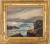 William Steene O/B Marine Painting, New England Landscape