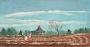 George Cress Southern Farm Scene Painting, dated 1946