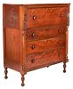 Kentucky Sheraton Cherry Inlaid Chest w/ Carved Eagle Motif & Signed