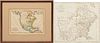 2 18th Cent. Maps of America, incl. Kitchin, Bonne