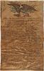 Rare 19th C. Silk Ribbon Copy of The Declaration of Independence