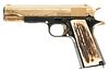 Colt 1911-A1 Super Match .38 Automatic, Engraved Gold Plated Slide