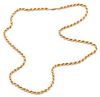 14K Gold Rope Chain Necklace, 30" L