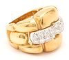 Ladies 18K & Platinum Diamond Designer Ring, Marlene Stowe