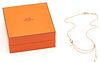Hermes 18K Rose Gold Chaine d'Ancre Punk Necklace