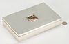 Tiffany & Co. Sterling Silver Box w/ Watercolor Plaque of Carriage Ride
