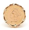 Ladies' 14K & $3 Gold Coin Ring