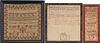 3 New England Signed Samplers, incl. Fayetteville Coldsmith 1832 & Heyst 1836