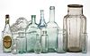 ASSORTED GLASS BOTTLES, LOT OF 12