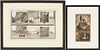 2 Piranesi Classical Architectural Etchings