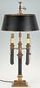 Chapman Bouillotte Brass Lamp with Black Tole Shade 