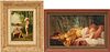 2 Small Oil Paintings, Nude Bathers & Recumbent Lady