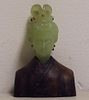 Lot of 2 Pieces of Jade  Inc a Frog & a