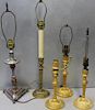 Caldwell Lot of 5 Candlesticks To Inc 4 Bronze