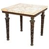 Neoclassical Marble Topped Occasional Table