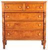 Sheraton Tiger Maple Chest of Drawers