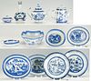 12 Assorted Chinese Export Canton Porcelain Items, incl. Chestnut Basket & Teapots