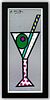 Romero Britto- Giclee on canvas "Silver Martini"