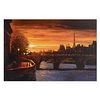 Howard Behrens (1933-2014), "Twilight On The Seine II" Limited Edition on Canvas, Numbered and Signed with COA.