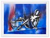 Mark Kostabi- Original Mixed Media on Paper "Hours and Ours, 2022"